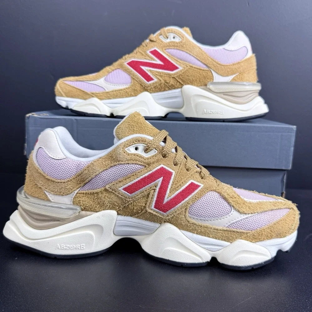 New Balance 9060 Shoes Men's 10.5 Womens 12 U9060GEA Tan Beige Pink Sneakers - Picture 3 of 14